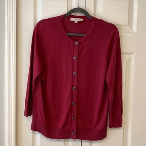 Maroon LOFT Cardigan